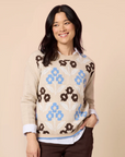 GORDON SMITH - Vermont Floral Knit Jumper - Natural/Multi