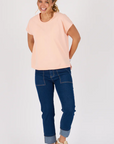 ONE TEN WILLOW - Shell Tee Round Neck - Melon