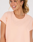 ONE TEN WILLOW - Shell Tee Round Neck - Melon