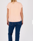 ONE TEN WILLOW - Shell Tee Round Neck - Melon