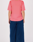 ONE TEN WILLOW - Flutter Sleeve Tee - Sunkist Coral