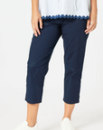 THREADZ - Santorini Cotton Pant - Navy