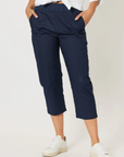 THREADZ - Santorini Cotton Pant - Navy