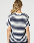 GORDON SMITH - Cote D Azur Stripe Tee - Navy/White