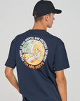 MAD HUEYS - Foaming At The Mouth SS Tee - Navy