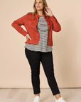 THREADZ- Pull On Ripped Jeans - Black