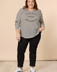 THREADZ- Pull On Ripped Jeans - Black