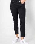 THREADZ- Pull On Ripped Jeans - Black