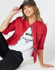 THREADZ - Maggie Denim Jacket - Red
