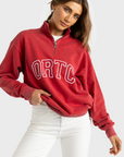 ORTC - Duke Logo Quater Zip Vintage - Red