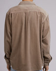 SILENT THEORY - Cord Overshirt.  Mushroom