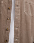 SILENT THEORY - Cord Overshirt.  Mushroom