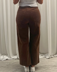THREADZ_ Lucy Stretch Cord Pant - Chocolate