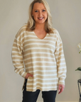 Threadz Jackie Stripe Knit - Natural