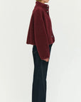 STAPLE THE LABEL - Katya Crop Sherpa Jacket - Merlot