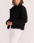 STAPLE THE LABEL-  Tate Sherpa Jacket.  Black