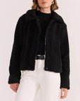 STAPLE THE LABEL-  Tate Sherpa Jacket.  Black