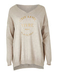 THREADZ- Cest La Vie Knit. Natural. THRE-44920