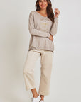 THREADZ- Cest La Vie Knit. Natural. THRE-44920