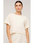 STAPLE THE LABEL - Top Lyric Boxy Crop Tee