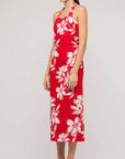 STAPLE THE LABEL - Elara Halter Mini Dress. Red Floral