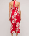 STAPLE THE LABEL - Elara Halter Mini Dress. Red Floral