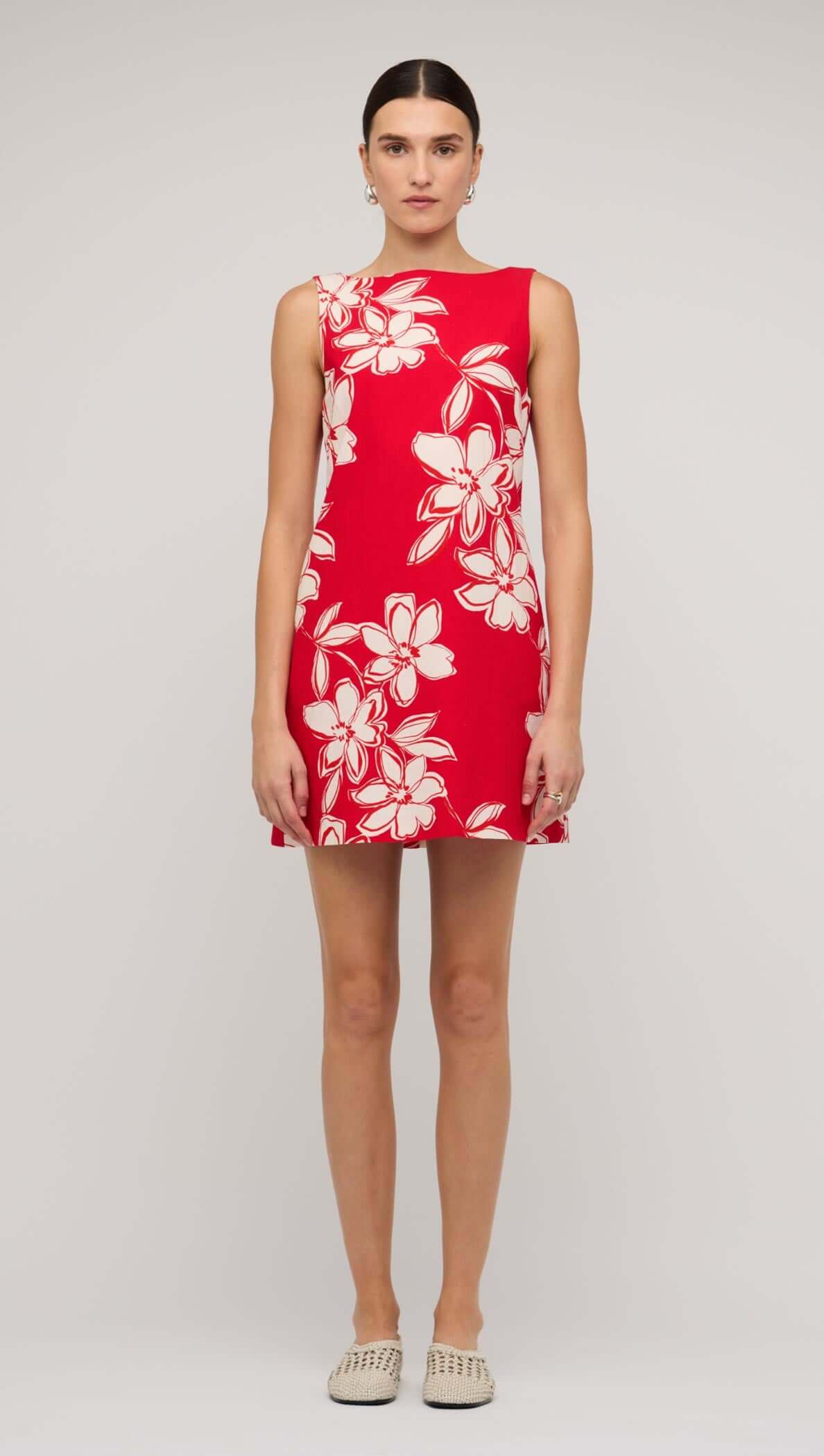 STAPLE THE LABEL - Elara Mini Dress.  Red/White