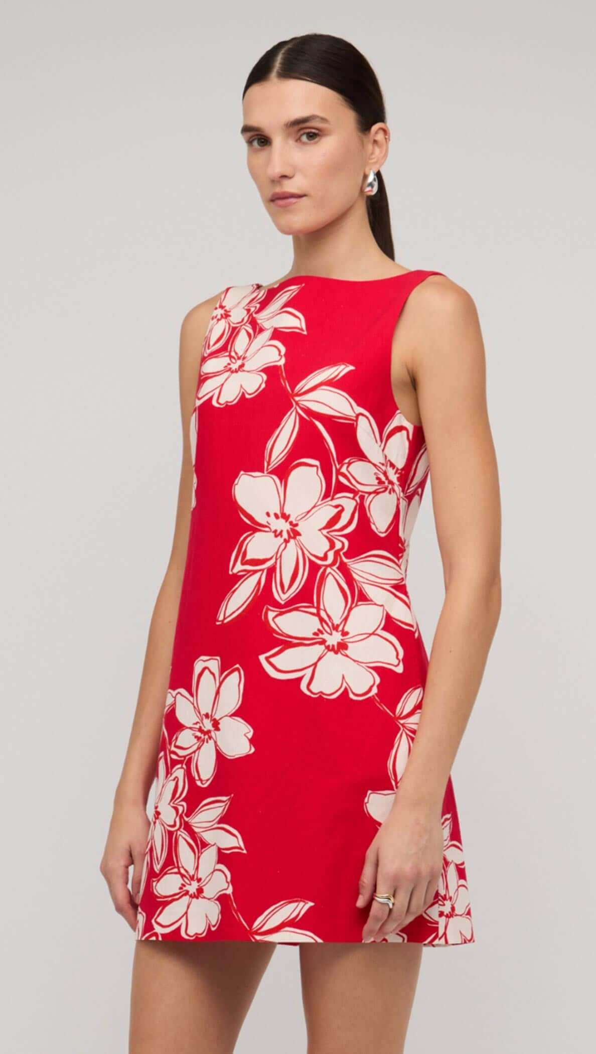 STAPLE THE LABEL - Elara Mini Dress.  Red/White