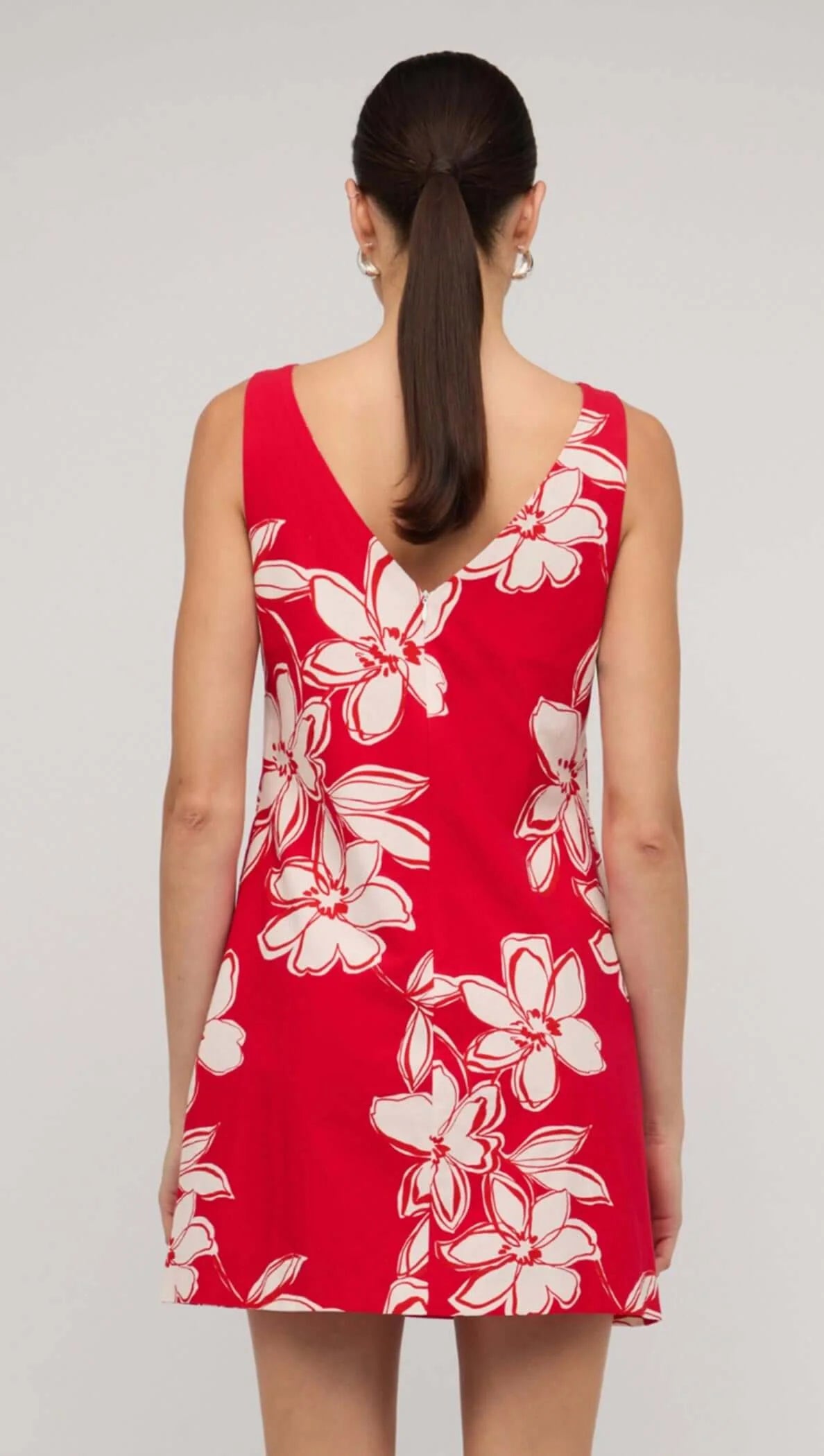 STAPLE THE LABEL - Elara Mini Dress.  Red/White