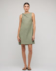 STAPLE THE LABEL - Amira Twist Mini Dress.  Sage