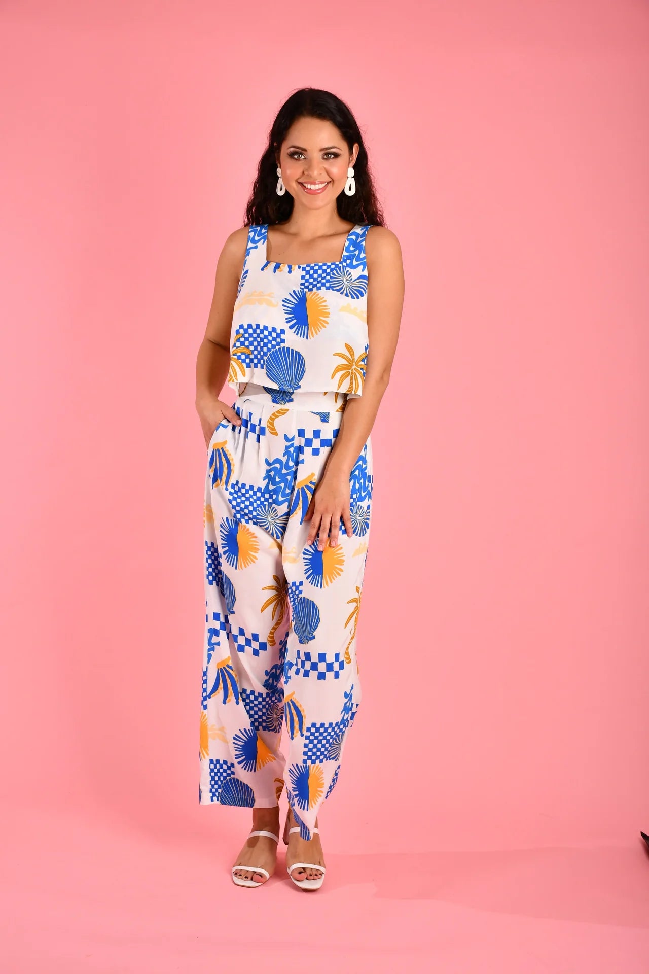 GO GIRL-  MARINA CROP TOP - SEYCHELLES WHITE