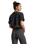 2XU Form Soft Jersey Crop Tee. Black