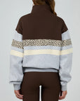 ALL ABOUT EVE - Athletica Panel 1/4 zip.  Brown