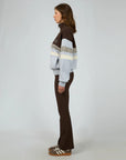 ALL ABOUT EVE - Athletica Panel 1/4 zip.  Brown