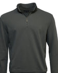 BACK BAY-  BACK BAY GARMENT DYED 1/4 ZIP FLEECE.  OLIVE