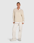 BELLE AND BLOOM -  Wonder Of You Cashmere Blend Oversized Jumper - Cream