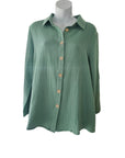 CALLAN-  Cotton Shirt.  Seafoam
