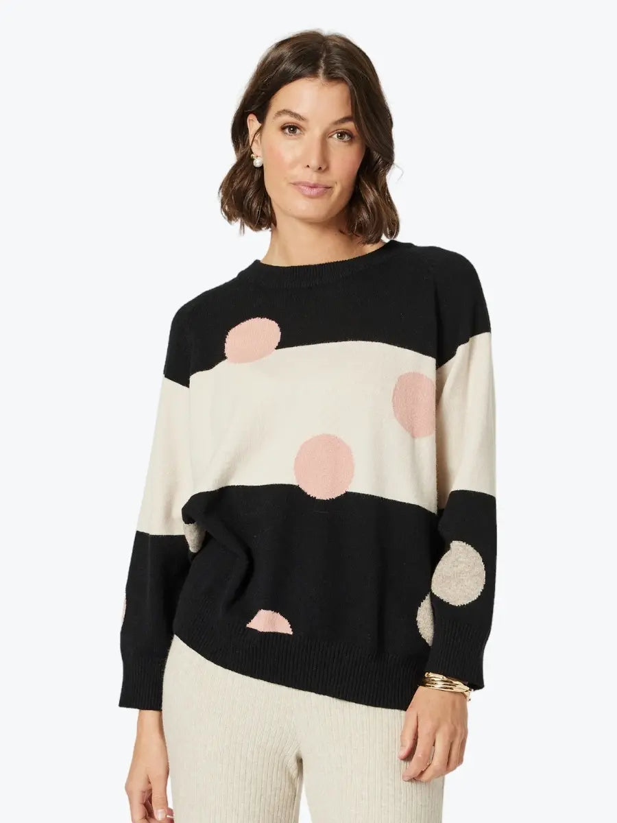 CLARITY-  Moonlight Knit Pink Spots -  Black