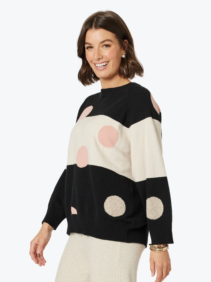 CLARITY-  Moonlight Knit Pink Spots -  Black