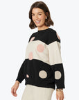 CLARITY-  Moonlight Knit Pink Spots -  Black