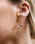 Bella Earrings with 10 Carat Vintage Rose Rose Gold Plated