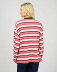 ALL ABOUT EVE - Dolly LS Stripe Tee - Berry