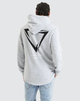NENA AND PASADENA Eight Rank Dual Curved Hoodie Grey Marle
