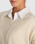 BELLE AND BLOOM -  Wonder Of You Cashmere Blend Oversized Jumper - Cream