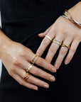 Trinity Interlocking Bangles Tri-Gold Plated|3-1070-T