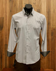 A K DEMIRE- Fashion Dress Shirt Diamond Dobby Pattern.