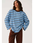 CARTEL & WILLOW - Harley Long Sleeve - Truffle/Ice Stripe