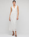 STAPLE THE LABEL - White Broderie Bias Midi Dress