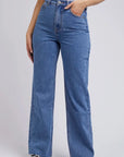 ALL ABOUT EVE- SKYE HIGH RISE STRAIGHT LEG JEANS .  Colour-Denim