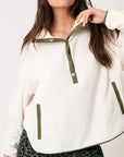 CARTEL AND WILLOW- Mattie Pullover. Cream/Khaki